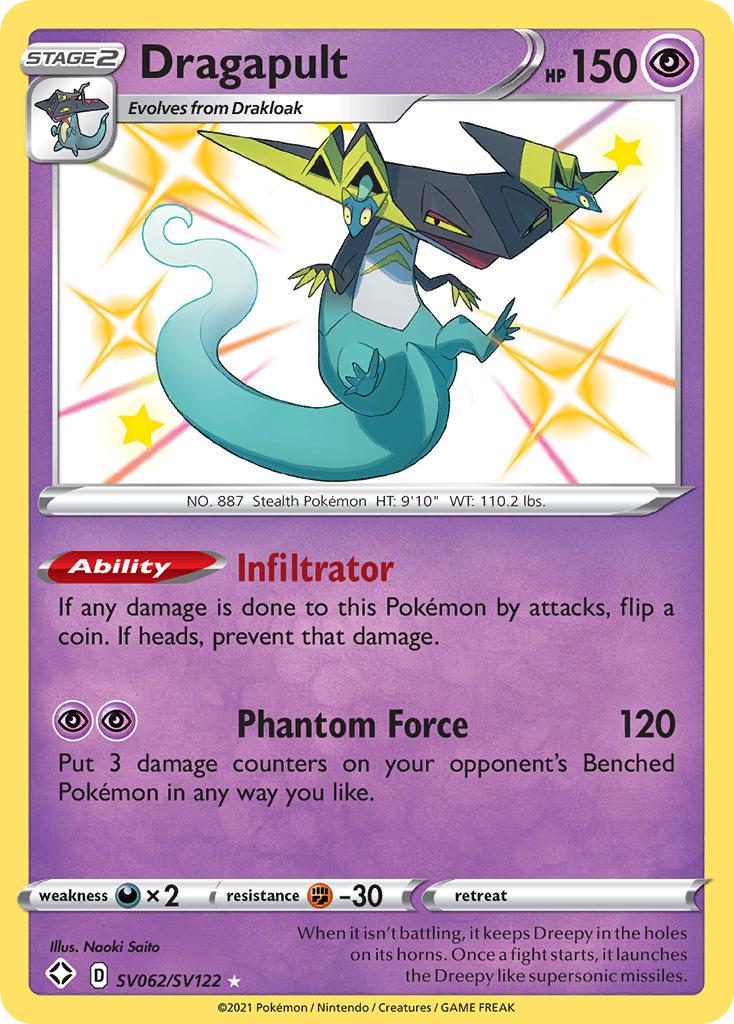 Shining Fates Dragapult Pokémon card